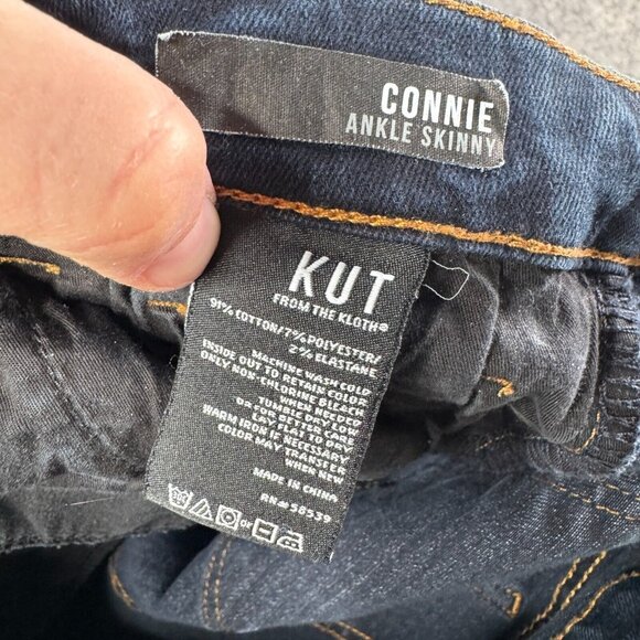 Kut from the Kloth Jeans Womens Size 10 Connie Ankle Skinny Dark Wash Stretch - Picture 6 of 12